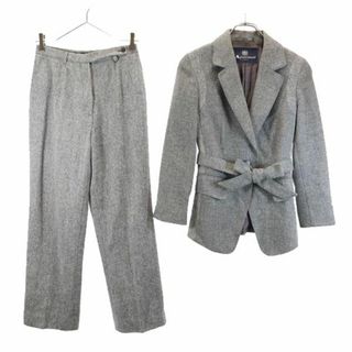 アクアスキュータム(AQUA SCUTUM)のアクアスキュータム パンツスーツ 上下 セットアップ UK８ グレー Aquascutum レディース(スーツ)