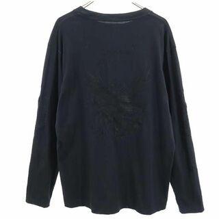 東洋エンタープライス バック刺繍 長袖 Tシャツ XL 黒 TOYO ENTERPRISE CO.,LTD. ロンＴ メンズ(Tシャツ/カットソー(七分/長袖))