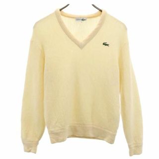 ラコステ(LACOSTE)のラコステ ウール 長袖 Vネック ニット 42 ホワイト系 LACOSTE セーター メンズ(ニット/セーター)