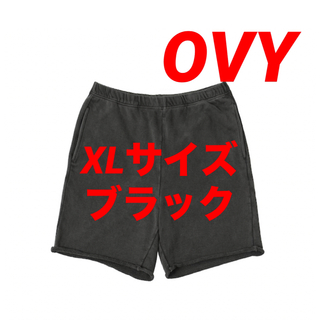 XL OVY Pigment Dyed Sweat Shorts (black)(ショートパンツ)