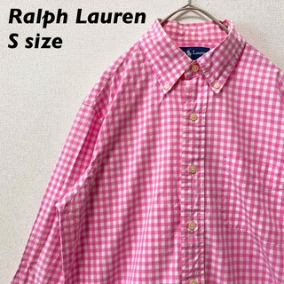 ラルフローレン(Ralph Lauren)のラルフローレン　長袖シャツ　ボタンダウン　チェック　男女兼用　ピンク色　Sサイズ(シャツ)
