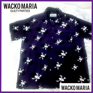 ワコマリア WACKO MARIA✪アロハシャツ レコード パープルＬ正規品