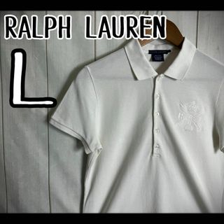 ラルフローレン(Ralph Lauren)の【希少デザイン】　ラルフローレン　ポロシャツ　ペルー　ストレッチ製　5ボタン　L(ポロシャツ)