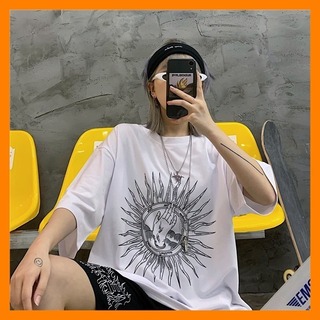 ■ トレンド　人気　オーバーサイズ　ビッグロゴ　Ｔシャツ　白　太陽　オルチャン(Tシャツ/カットソー(半袖/袖なし))