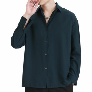 [Bligo] シャツ メンズ 長袖 半袖 ゆったり 吸汗速乾 ワイシャツ 五分(その他)