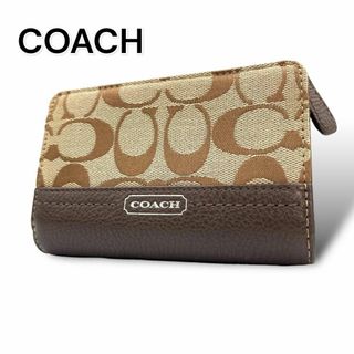 コーチ(COACH)のCOACH コーチ　折り財布　二つ折り　シグネチャー　ブラウン　A489(財布)