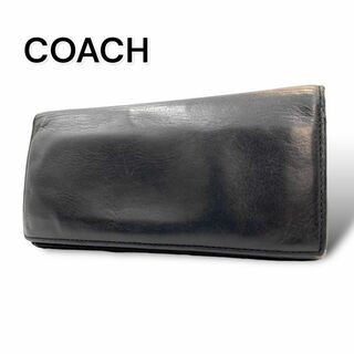 コーチ(COACH)のCOACH コーチ　長財布　レザー　ブラック　A471(財布)