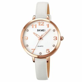 【色: L2028ホワイト】SKMEI 腕時計 レディース おしゃれ シンプル (腕時計)
