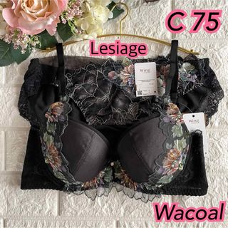 ウイングレシアージュ(Wing lesiage（WACOAL）)のWacoal レシアージュ  PB2821 ブラジャー 着やせブラC75❣️(ブラ&ショーツセット)