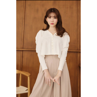 Her lip to - Herlipto Cropped Puff Sleeve Knit Top