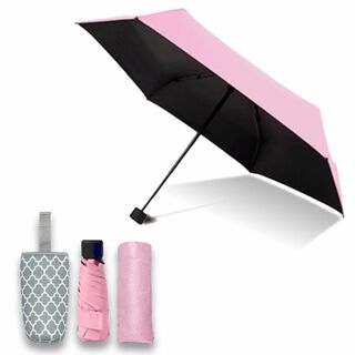 【色: ピンク】HAVIKA 改良型 折りたたみ傘 日傘 軽量 205g コンパ(その他)