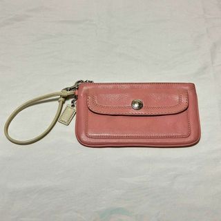 コーチ(COACH)のCOACH コーチ パスケース カードケース 小物入れ ピンク レザー(パスケース/IDカードホルダー)