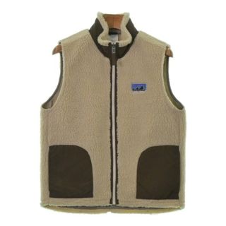 パタゴニア(patagonia)のpatagonia パタゴニア ブルゾン（その他） 140 ベージュx茶 【古着】【中古】(ジャケット/上着)