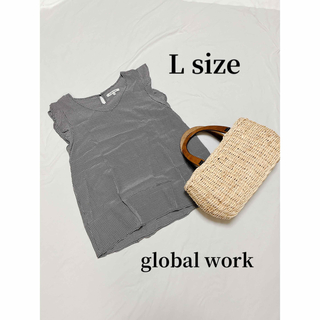 グローバルワーク(GLOBAL WORK)のグルーバルワーク　GLOBALWORK　ブラウス　ギンガムチェック柄　Lサイズ(シャツ/ブラウス(半袖/袖なし))