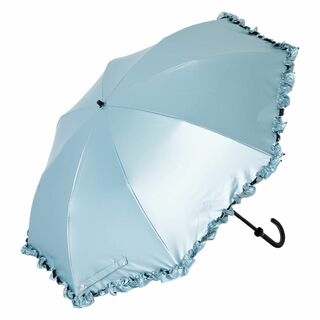 【色: ブルー】Lieben(リーベン) 日傘 フリル UVカット 遮光 遮熱 (その他)