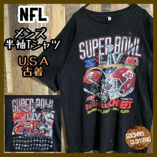 フットボール 2021 スーパーボール NFL USA古着 半袖 Tシャツ(Tシャツ/カットソー(半袖/袖なし))