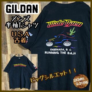 ギルタン(GILDAN)のレーシング FOX ギルダン ビッグシルエットUSA古着 90s 半袖 Tシャツ(Tシャツ/カットソー(半袖/袖なし))