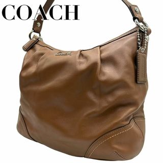 コーチ(COACH)の美品　COACH コーチ　s57 f17215 ショルダー　トートバッグ　茶色(ハンドバッグ)