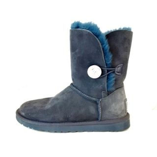 アグ(UGG)のUGG(アグ) ショートブーツ JAPAN 23.0 レディース ベイリーボタンブリング 3349 ネイビー スワロフスキー ムートン(ブーツ)