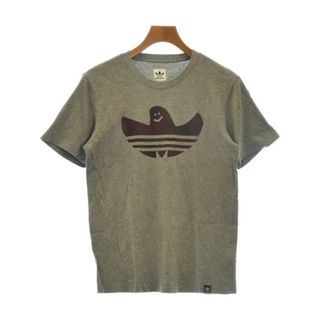 アディダス(adidas)のadidas アディダス Tシャツ・カットソー L グレー 【古着】【中古】(Tシャツ/カットソー(半袖/袖なし))