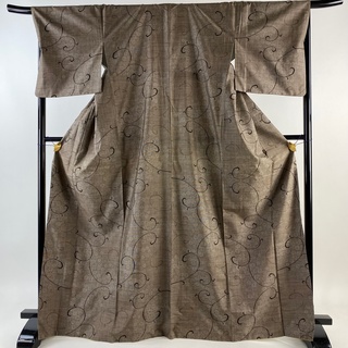 紬 身丈170cm 裄丈67.5cm 正絹 美品 名品 【中古】(着物)