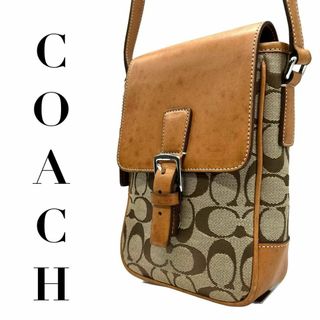 コーチ(COACH)のCOACH コーチ　s57 フラップ　6098 ショルダーバッグ　シグネチャー(ショルダーバッグ)