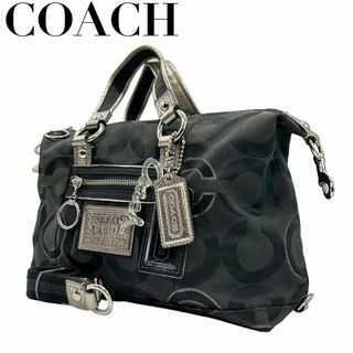 コーチ(COACH)のCOACH コーチ　s10 ポピー 15863 ハンドバッグ　2way ブラック(ハンドバッグ)