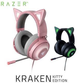レイザー(Razer)のRazer レイザー ゲーミング ヘッドセット ネコミミ ピンク(ヘッドフォン/イヤフォン)