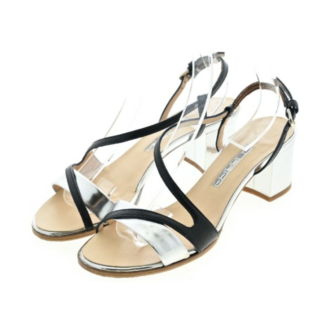PELLICO - PELLICO ペリーコ サンダル 38(25cm位) シルバーx黒 PELLICO - PELLICO ペリーコ サンダル 38(25cm位) シルバーx黒