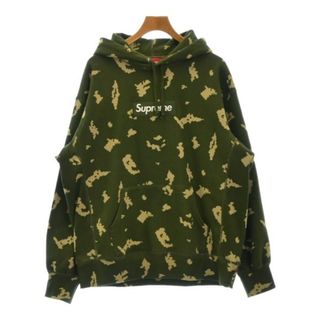 シュプリーム(Supreme)のSupreme シュプリーム パーカー L 緑xベージュ(迷彩) 【古着】【中古】(パーカー)