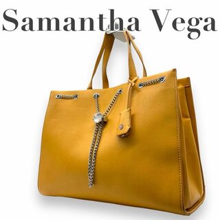 サマンサベガ(Samantha Vega)のサマンサヴェガ　s98 レザー　ハンドバッグ　2way ショルダーバッグ　黄色(ハンドバッグ)