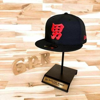 ニューエラー(NEW ERA)の超激レア【ニューエラ×ビームス】別注 男はつらいよ 男ロゴ キャップ 黒×赤(キャップ)