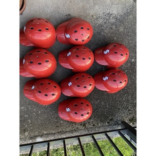 【中古9点】ミズノ野球用ヘルメット　赤(防具)