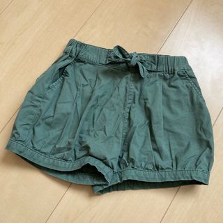 ユニクロ(UNIQLO)のUNIQLO ウエストリボン　カーキーショートパンツ　110cm(パンツ/スパッツ)