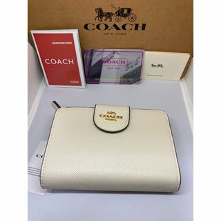 コーチ(COACH)のCOACH　コーチ　C6390　二つ折り財布　クロスグレイン　ミディアム(財布)