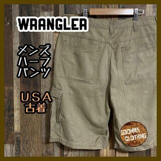 ラングラー(Wrangler)のラングラー メンズ ハーフ ベージュ 36 XL カーゴ パンツ USA古着(ショートパンツ)