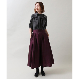 イエナ(IENA)のIENA デザインシャンタンギャザーフレアスカート◆ ¥18,700(ひざ丈スカート)