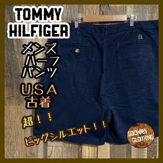 トミーヒルフィガー(TOMMY HILFIGER)のトミーヒルフィガー メンズ ネイビー 2XL 40 チノ ハーフパンツ 古着(ショートパンツ)