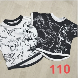 ☆　男の子向け　半袖Tシャツ　恐竜　生き物　綿100%　新品　110サイズ(Tシャツ/カットソー)