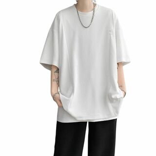 xulee tシャツ メンズ 夏服 メンズ 半袖 五分袖 無地 大きいサイズ ゆ(その他)