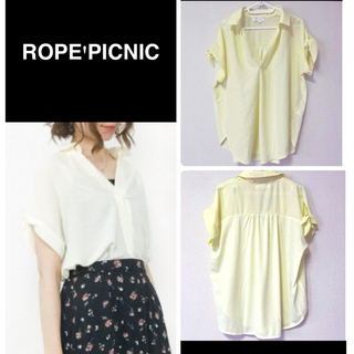 Rope' Picnic - ロペピクニック♡ 異素材MIX オープンシャツブラウス