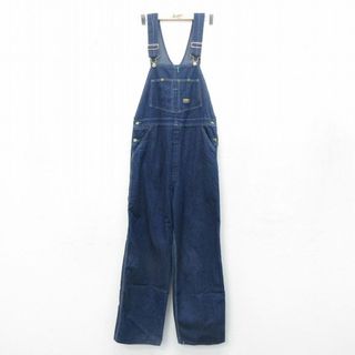 オシュコシュ(OshKosh)のW37★古着 オシュコシュ OSHKOSH オーバーオール メンズ 80年代 80s ユニオンメイド コットン USA製 タロン 紺 ネイビー デニム 24jun01 中古 ボトムス(サロペット/オーバーオール)