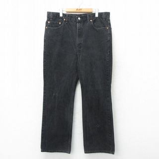 リーバイス(Levi's)のW40★古着 ジーンズ Levis リーバイス 517 90年代 90s ブーツカット 大きいサイズ コットン USA製 黒 ブラック デニム 【spe】 24jun01 中古 メンズ ボトムス ジーパン Gパン ロング パンツ(ワークパンツ/カーゴパンツ)