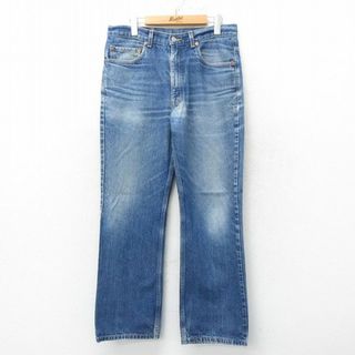 リーバイス(Levi's)のW33★古着 ジーンズ Levis リーバイス 517 00年代 00s ブーツカット ヒゲ コットン 紺 ネイビー デニム 【spe】 24jun01 中古 メンズ ボトムス ジーパン Gパン ロング パンツ(ワークパンツ/カーゴパンツ)