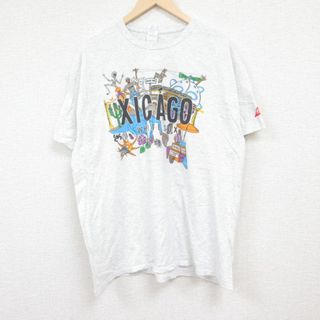 XL★古着 半袖 Tシャツ メンズ MLB シカゴホワイトソックス クルーネック 薄グレー 霜降り メジャーリーグ ベースボール 野球 24jun01 中古(Tシャツ/カットソー(半袖/袖なし))