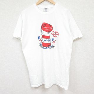 L★古着 半袖 Tシャツ メンズ ドクタースース コットン クルーネック 白 ホワイト 【spe】 24jun01 中古(Tシャツ/カットソー(半袖/袖なし))