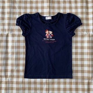 シャーリーテンプル(Shirley Temple)のシャーリーテンプル　ねこちゃんクロスTシャツ　半袖　130 コン(Tシャツ/カットソー)