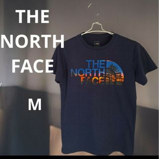 THE NORTH FACE - THE NORTH FACE　フロントビッグプリントTシャツ　ネイビー　Mサイズ