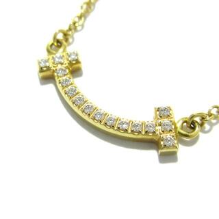 TIFFANY&Co.(ティファニー) ネックレス美品  Tスマイルペンダント(ミニ) K18YG×ダイヤモンド 16Pダイヤ