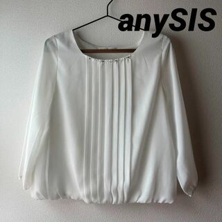 anySIS 綺麗め　ブラウス　長袖　トップス　サイズ2(シャツ/ブラウス(長袖/七分))